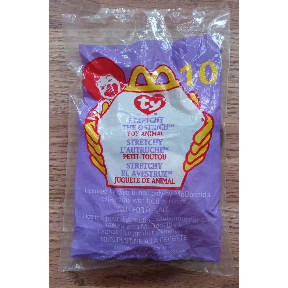 McDonald's Happy Meal Toy TY Teenie Beanie Baby Stretchy the Ostrich #10 NEW